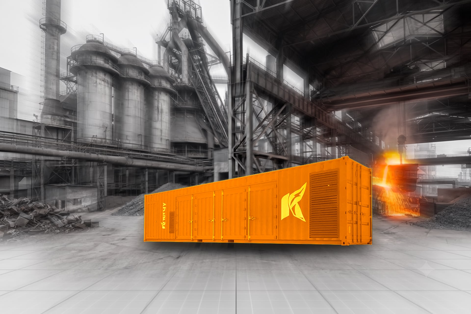 High-temperature steel facility